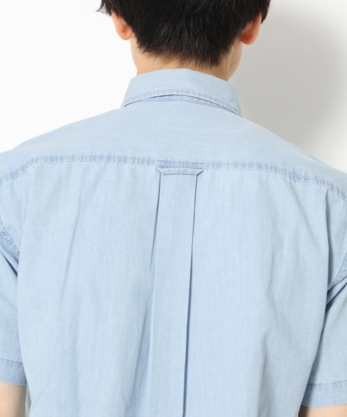 GLOBAL WORK（グローバルワーク）の「デニムシャツ半袖/739686（シャツ/ブラウス・メンズ・ブルー/ライトブルー/ブルー系その他2/ブルー系その他・LARGE/MEDIUM/X-LARGE/SMALL）」の9枚目の写真