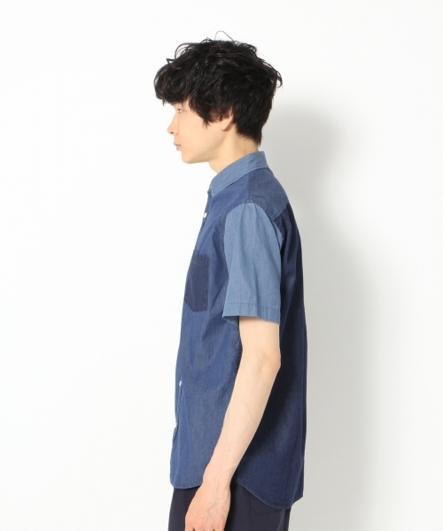 GLOBAL WORK（グローバルワーク）の「デニムシャツ半袖/739686（シャツ/ブラウス・メンズ・ブルー/ライトブルー/ブルー系その他2/ブルー系その他・LARGE/MEDIUM/X-LARGE/SMALL）」の11枚目の写真