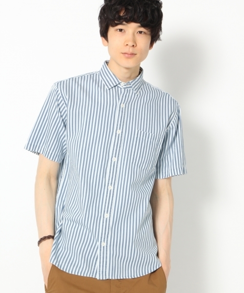 GLOBAL WORK（グローバルワーク）の「デニムシャツ半袖/739686（シャツ/ブラウス・メンズ・ブルー/ライトブルー/ブルー系その他2/ブルー系その他・LARGE/MEDIUM/X-LARGE/SMALL）」の20枚目の写真