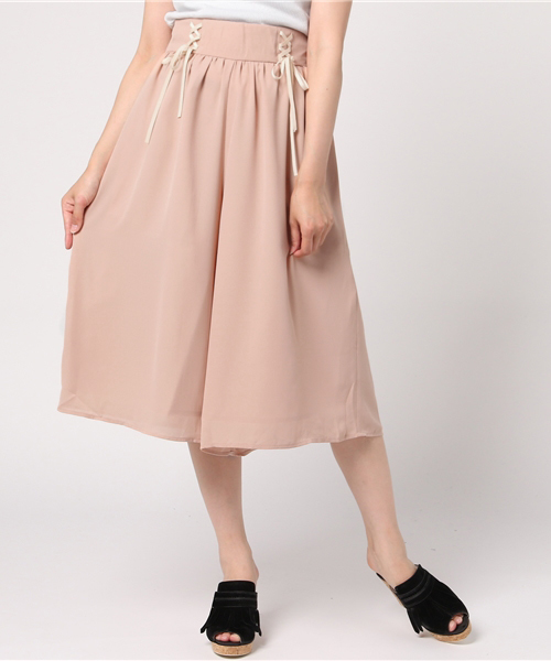 GeeRA（ジーラ）の「フロントレースアップガウチョ（その他パンツ・レディース・ピンクベージュ・LARGE/MEDIUM/X-LARGE）」の10枚目の写真