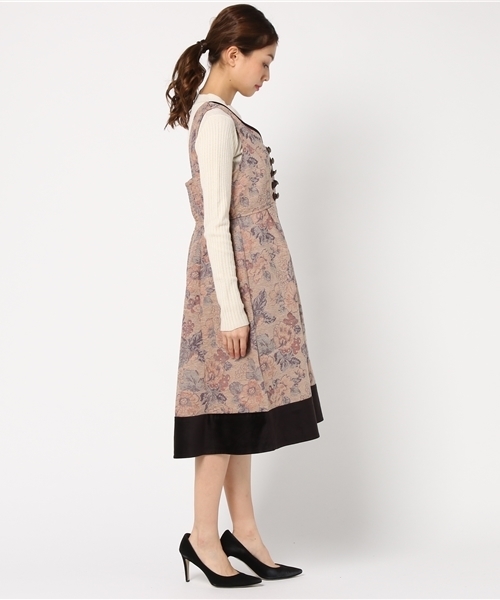 axes femme（アクシーズファム）の「ベロア切替ジャンドレ（ジャンパー