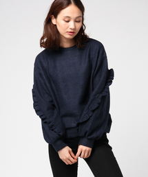 POU DOU DOU | 起毛ニットソーフリルプルオーバー(Tシャツ/カットソー)