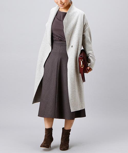 RIVE DROITE（リヴドロワ）の「チェックフレアースカート（スカート・レディース・パープル/グレー・38）」の11枚目の写真