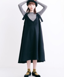 MERLOT | Vネックリングワンピース1110(ジャンパースカート)