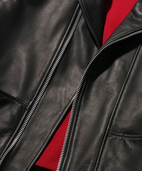 MACKDADDY（マックダディー）の「MACKDADDY x blackmeans "FEEL" RIDERS JACKET（ライダースジャケット・メンズ・ブラック・LARGE/MEDIUM/SMALL）」の5枚目の写真