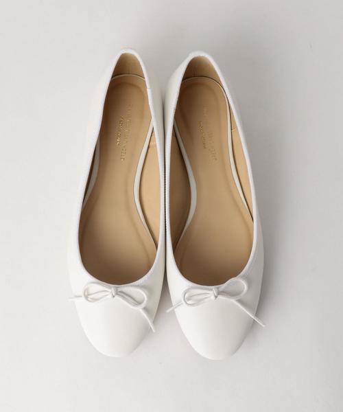 green label relaxing（グリーンレーベルリラクシング）の「FM バレエシューズ（バレエシューズ・レディース・ブラック/シルバー/ホワイト・S(22.5)/LL(25.5)/M(23.5)/L(24.5)）」の2枚目の写真