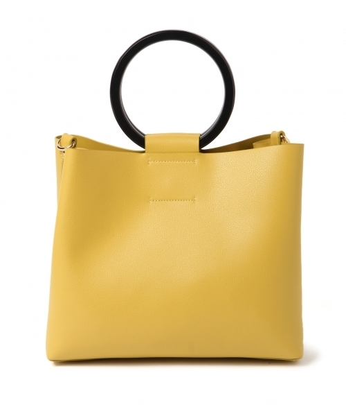 Andemiu（アンデミュウ）の「２ＷＡＹウッドリングショルダー784955（ショルダーバッグ・レディース・イエロー/ネイビー/グレー・FREE）」の15枚目の写真