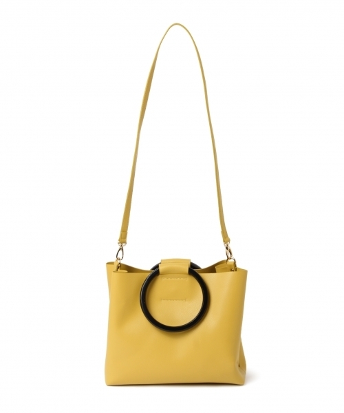 Andemiu（アンデミュウ）の「２ＷＡＹウッドリングショルダー784955（ショルダーバッグ・レディース・イエロー/ネイビー/グレー・FREE）」の4枚目の写真