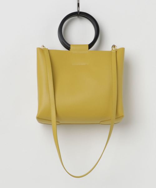 Andemiu（アンデミュウ）の「２ＷＡＹウッドリングショルダー784955（ショルダーバッグ・レディース・イエロー/ネイビー/グレー・FREE）」の18枚目の写真