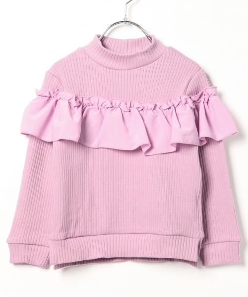 GLOBAL WORK（グローバルワーク）の「【キッズ】ラウンドシフォンフリルプルオーバー/779913（Tシャツ/カットソー・キッズ・ネイビー/グレー/パープル系その他2・XX-LARGE/SMALL/LARGE/MEDIUM/X-LARGE）」の3枚目の写真