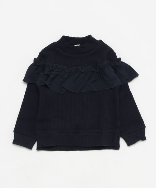 GLOBAL WORK（グローバルワーク）の「【キッズ】ラウンドシフォンフリルプルオーバー/779913（Tシャツ/カットソー・キッズ・ネイビー/グレー/パープル系その他2・XX-LARGE/SMALL/LARGE/MEDIUM/X-LARGE）」の6枚目の写真