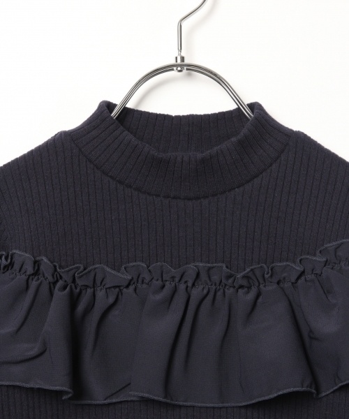 GLOBAL WORK（グローバルワーク）の「【キッズ】ラウンドシフォンフリルプルオーバー/779913（Tシャツ/カットソー・キッズ・ネイビー/グレー/パープル系その他2・XX-LARGE/SMALL/LARGE/MEDIUM/X-LARGE）」の9枚目の写真