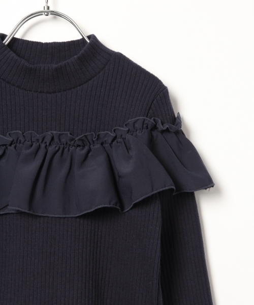 GLOBAL WORK（グローバルワーク）の「【キッズ】ラウンドシフォンフリルプルオーバー/779913（Tシャツ/カットソー・キッズ・ネイビー/グレー/パープル系その他2・XX-LARGE/SMALL/LARGE/MEDIUM/X-LARGE）」の10枚目の写真