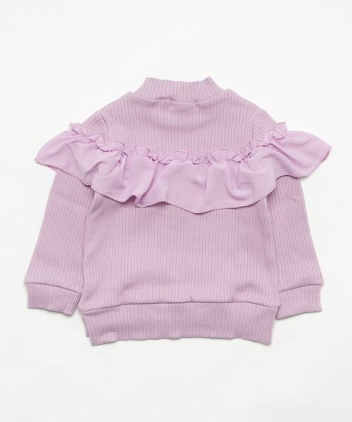 GLOBAL WORK（グローバルワーク）の「【キッズ】ラウンドシフォンフリルプルオーバー/779913（Tシャツ/カットソー・キッズ・ネイビー/グレー/パープル系その他2・XX-LARGE/SMALL/LARGE/MEDIUM/X-LARGE）」の4枚目の写真