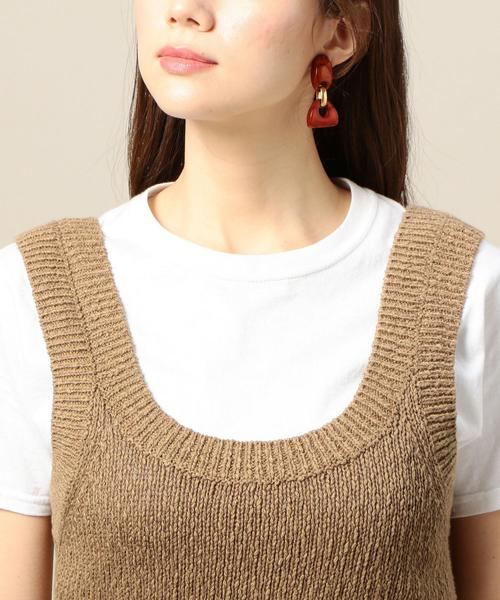 BEAUTY&YOUTH UNITED ARROWS(ビューティーアンドユースユナイテッドアローズ)の「BY テンジクショートノースリーブニット о(ニット/セーター・レディース・ブラック/ベージュ/ライム・FREE)」の8枚目の写真