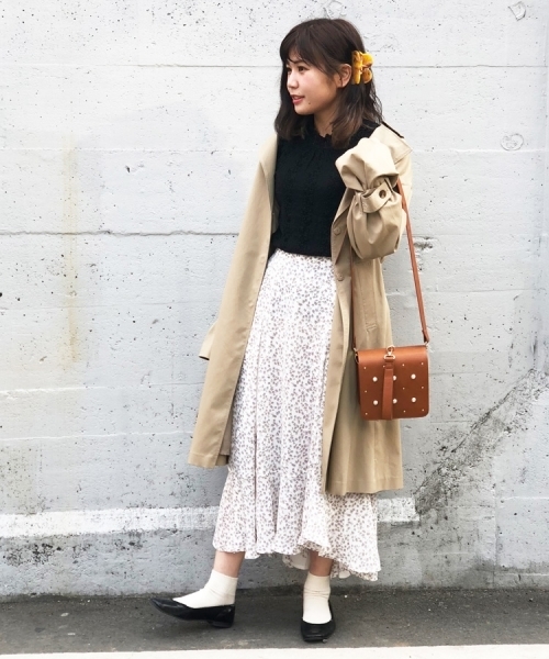 PAGEBOY(ページボーイ)の「ストライプレースインナーセット(Tシャツ/カットソー・レディース・ホワイト/ブラック/ベージュ・FREE)」の15枚目の写真