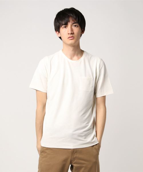 SHIPS(シップス)の「roberto collina(ロベルト コリーナ): ショートスリーブ Tシャツ(Tシャツ/カットソー・メンズ・ホワイト/オリーブ/ネイビー・46/48/50)」の2枚目の写真