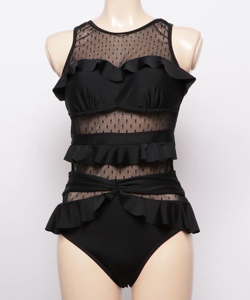 San Ai Resort 三愛水着楽園 Seychel セイシェル ドットチュール ワンピース 水着 Wear