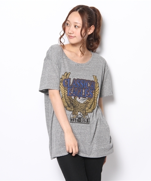 LOVE BOAT(ラブ・ボート)の「バイカーBIG Tシャツ(Tシャツ/カットソー・レディース・ブラック系/グレー系2/ブルー系・FREE)」の3枚目の写真