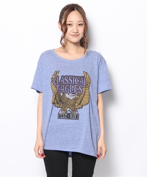 LOVE BOAT(ラブ・ボート)の「バイカーBIG Tシャツ(Tシャツ/カットソー・レディース・ブラック系/グレー系2/ブルー系・FREE)」の4枚目の写真