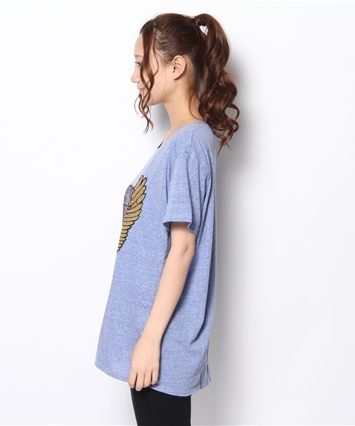 LOVE BOAT(ラブ・ボート)の「バイカーBIG Tシャツ(Tシャツ/カットソー・レディース・ブラック系/グレー系2/ブルー系・FREE)」の5枚目の写真