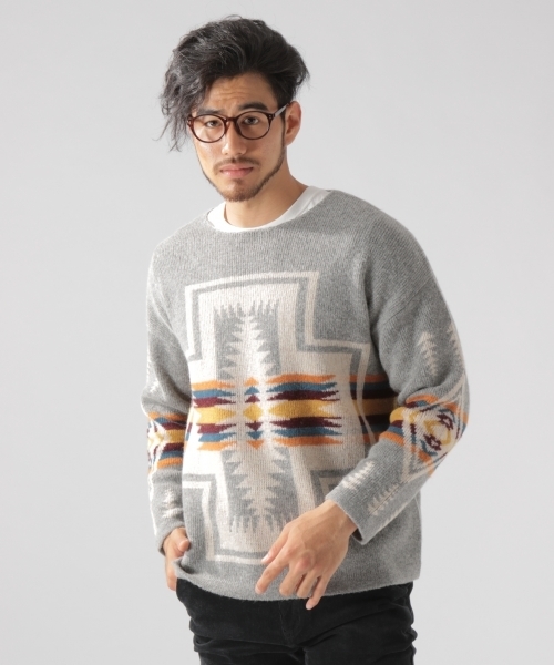 PENDLETON(ペンドルトン)の「【PENDLETON(ペンドルトン)】別注HARDING プルオーバー 18AW(ニット/セーター・メンズ・グレー/ライトブラウン・MEDIUM/LARGE)」の8枚目の写真