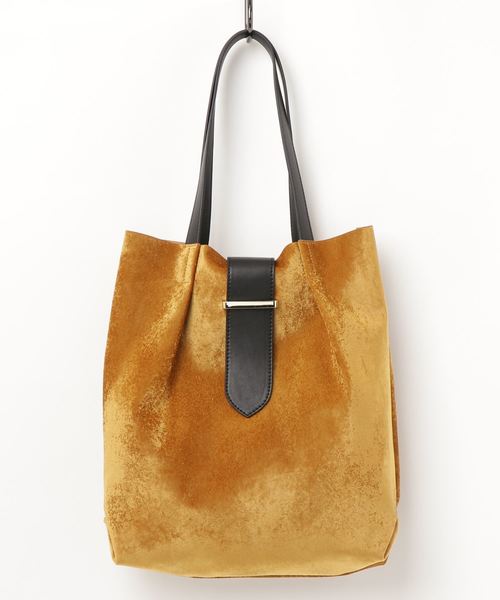 YECCA VECCA（イェッカヴェッカ）の「ベロアベルトデザインバッグ（ハンドバッグ・レディース・ブラック/グレー/ピンク/イエロー・FREE）」の4枚目の写真