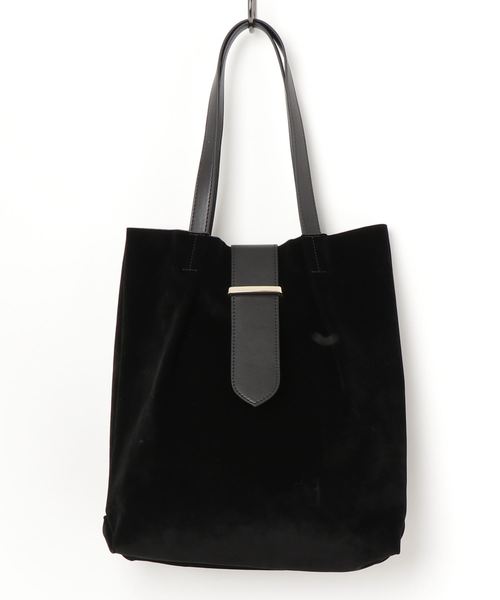 YECCA VECCA（イェッカヴェッカ）の「ベロアベルトデザインバッグ（ハンドバッグ・レディース・ブラック/グレー/ピンク/イエロー・FREE）」の2枚目の写真