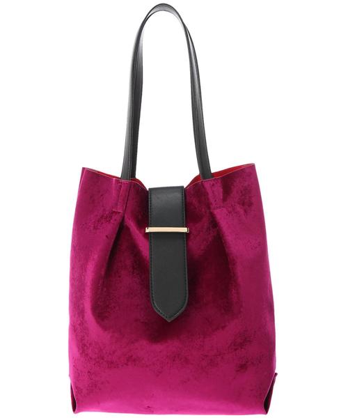 YECCA VECCA（イェッカヴェッカ）の「ベロアベルトデザインバッグ（ハンドバッグ・レディース・ブラック/グレー/ピンク/イエロー・FREE）」の7枚目の写真