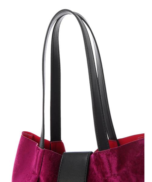 YECCA VECCA（イェッカヴェッカ）の「ベロアベルトデザインバッグ（ハンドバッグ・レディース・ブラック/グレー/ピンク/イエロー・FREE）」の11枚目の写真