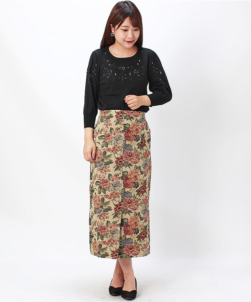 RUDY（ルディー）の「【ZOZOTOWN限定】花柄ゴブラン タイトスカート