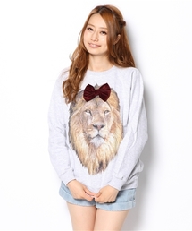 ROSE BUD | 【GISELe掲載】(ALICE TAKES A TRIP) AT 07/JUMPERS BLACK CAT BOW JUMPER(スウェット)