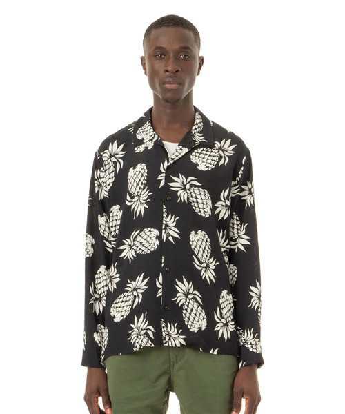 セール】Rayon Open Collar Shirt / レーヨン開襟長袖シャツ（シャツ