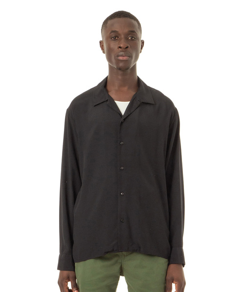 セール】Rayon Open Collar Shirt / レーヨン開襟長袖シャツ（シャツ