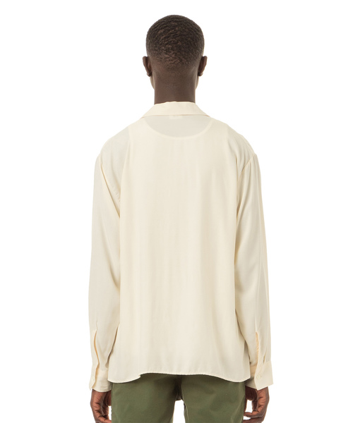 Sandinista(サンディニスタ)の「Rayon Open Collar Shirt / レーヨン開襟長袖シャツ(シャツ/ブラウス・メンズ・ホワイト/ブラック/その他1/その他2・SMALL/MEDIUM/LARGE)」の6枚目の写真