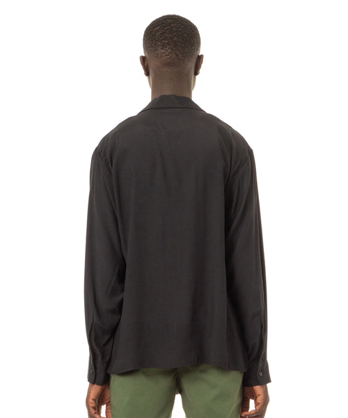 Sandinista(サンディニスタ)の「Rayon Open Collar Shirt / レーヨン開襟長袖シャツ(シャツ/ブラウス・メンズ・ホワイト/ブラック/その他1/その他2・SMALL/MEDIUM/LARGE)」の8枚目の写真