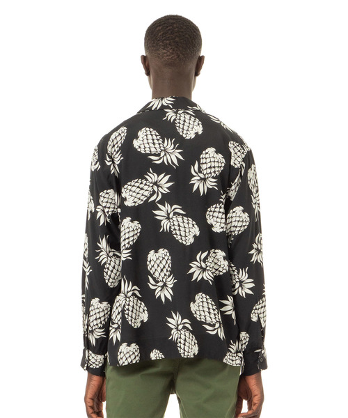 Sandinista(サンディニスタ)の「Rayon Open Collar Shirt / レーヨン開襟長袖シャツ(シャツ/ブラウス・メンズ・ホワイト/ブラック/その他1/その他2・SMALL/MEDIUM/LARGE)」の10枚目の写真