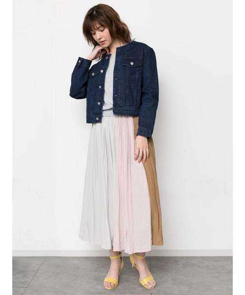 YECCA VECCA(イェッカヴェッカ)の「ノ-カラ-Gジャン(デニムジャケット・レディース・インディゴブルー/ダークインディゴブルー・SMALL/MEDIUM)」の12枚目の写真