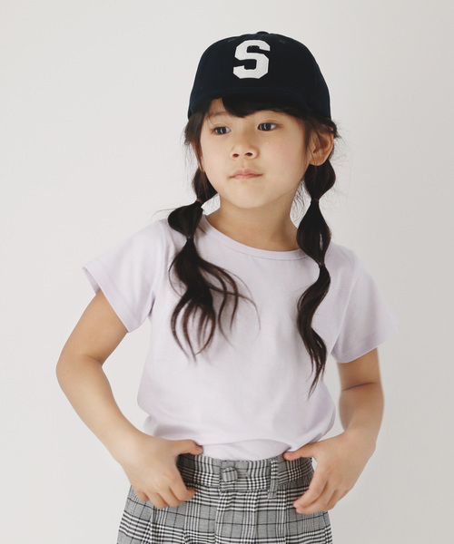 Catherine Cottage（キャサリンコテージ）の「オーガニックコットンTシャツ（Tシャツ/カットソー・キッズ・ネイビー/オフホワイト/カーキ/ライラック・90/100/110/120/130/140）」の2枚目の写真