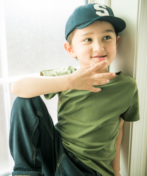 Catherine Cottage（キャサリンコテージ）の「オーガニックコットンTシャツ（Tシャツ/カットソー・キッズ・ネイビー/オフホワイト/カーキ/ライラック・90/100/110/120/130/140）」の5枚目の写真