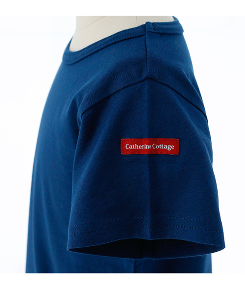 Catherine Cottage（キャサリンコテージ）の「オーガニックコットンTシャツ（Tシャツ/カットソー・キッズ・ネイビー/オフホワイト/カーキ/ライラック・90/100/110/120/130/140）」の7枚目の写真