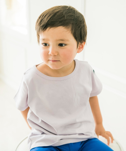 Catherine Cottage（キャサリンコテージ）の「オーガニックコットンTシャツ（Tシャツ/カットソー・キッズ・ネイビー/オフホワイト/カーキ/ライラック・90/100/110/120/130/140）」の13枚目の写真