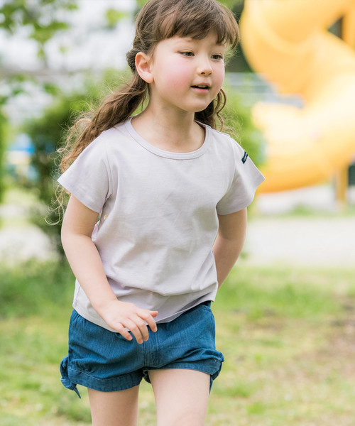 Catherine Cottage（キャサリンコテージ）の「オーガニックコットンTシャツ（Tシャツ/カットソー・キッズ・ネイビー/オフホワイト/カーキ/ライラック・90/100/110/120/130/140）」の12枚目の写真