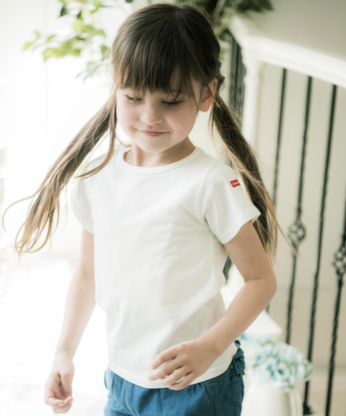 Catherine Cottage（キャサリンコテージ）の「オーガニックコットンTシャツ（Tシャツ/カットソー・キッズ・ネイビー/オフホワイト/カーキ/ライラック・90/100/110/120/130/140）」の14枚目の写真