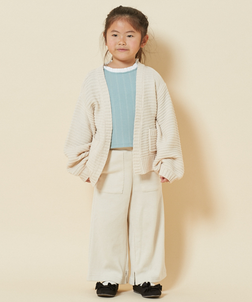 PairPair（ペアペア）の「ふんわり袖トッパーカーディガン（カーディガン/ボレロ・キッズ・ピンク/アイボリー・S(100-115)/M(115-130)）」の11枚目の写真