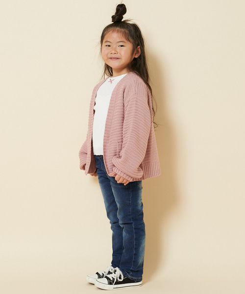 PairPair（ペアペア）の「ふんわり袖トッパーカーディガン（カーディガン/ボレロ・キッズ・ピンク/アイボリー・S(100-115)/M(115-130)）」の12枚目の写真