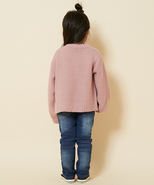 PairPair（ペアペア）の「ふんわり袖トッパーカーディガン（カーディガン/ボレロ・キッズ・ピンク/アイボリー・S(100-115)/M(115-130)）」の10枚目の写真