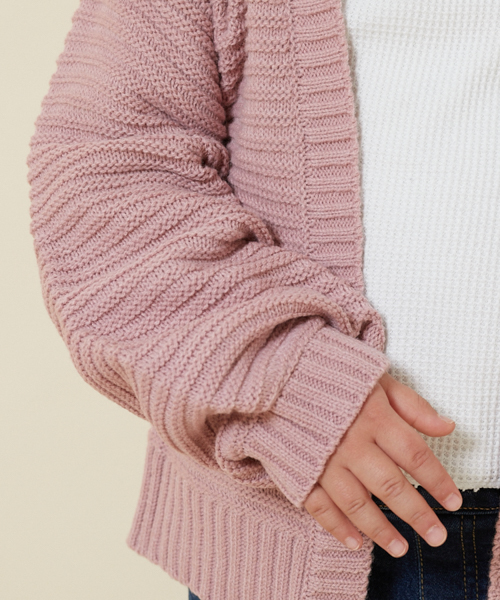 PairPair（ペアペア）の「ふんわり袖トッパーカーディガン（カーディガン/ボレロ・キッズ・ピンク/アイボリー・S(100-115)/M(115-130)）」の15枚目の写真