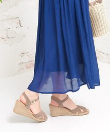 クロスジュートウエッジソールサンダル