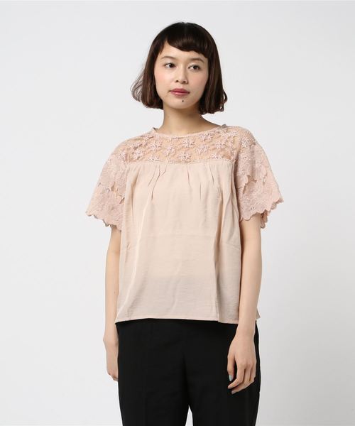 flower（フラワー）の「フェザーブラウス（シャツ/ブラウス・レディース・アイボリー/ブラック/グリーン/ピンク・FREE）」の10枚目の写真